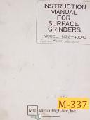 Mitsui-Mitsui MSG-400H3, Surface Grinder Instructions Manual 1985-MSG-400H3-01